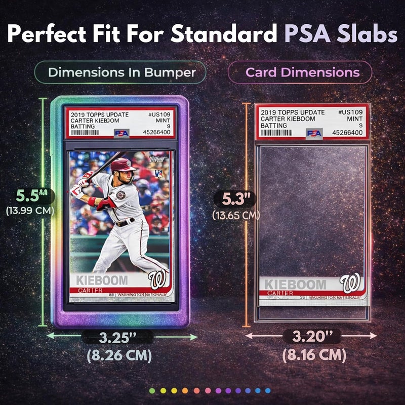 VALUN PSA Slab Bumper 5 PACK (MULTI-COLOR) – Hard TPU PSA Slab Protector Guard for Graded Cards – PSA Slab Bumper Guard for PSA Slabs – Card Slab Protector for PSA Card Protection - Image 5